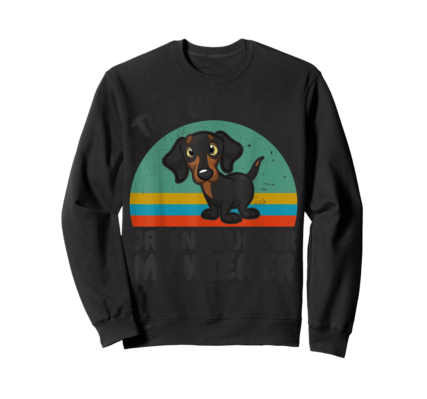 Dachshund-Shirt The Grass Greener Under My Wiener-Dog Funny T-Shirt