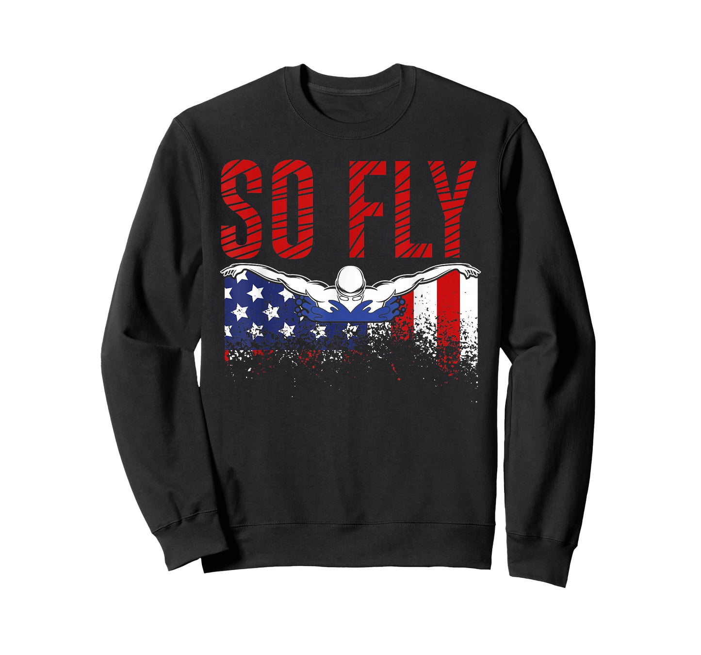 So Fly USA Swimming Team Sports Athlete US Swim Aquatic T-Shirt