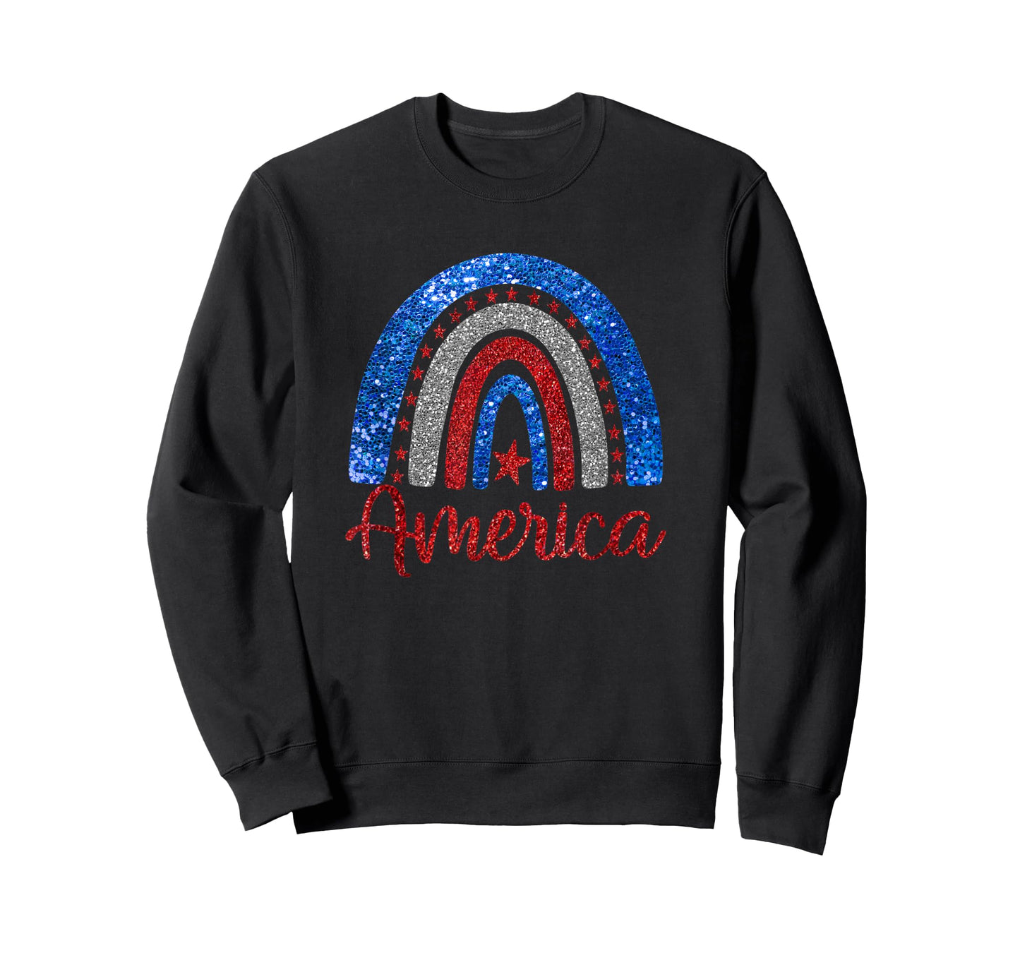 Patriotic Rainbow AMERICA Love USA Scandinavian Rainbow Art T-Shirt