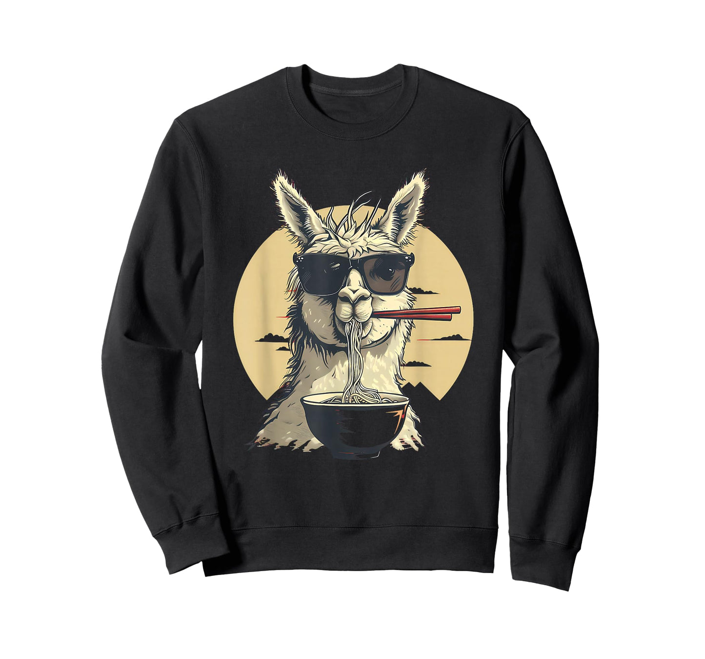 Llama Ramen Sunglasses Llama Ramen Bowl Ramen Noodles T-Shirt