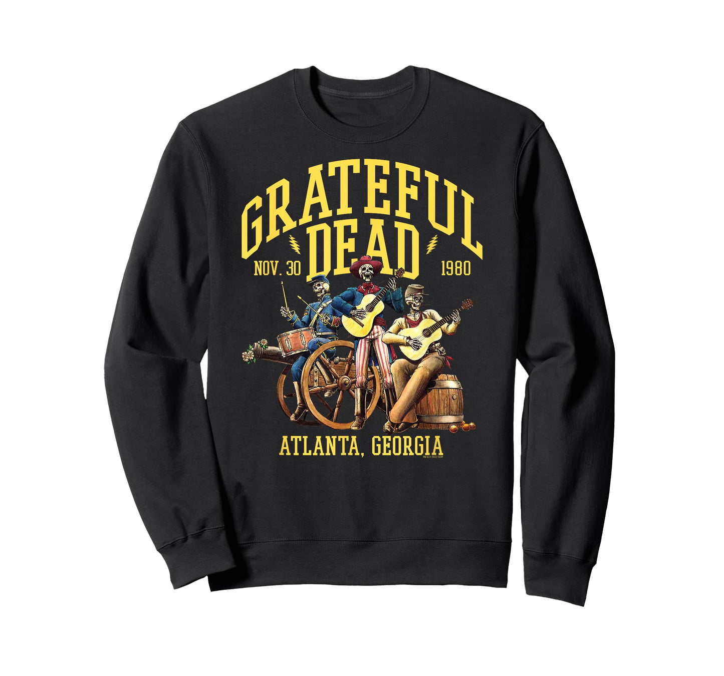 Grateful Dead Country Skeletons Atlanta 1980 Vintage Band T-Shirt