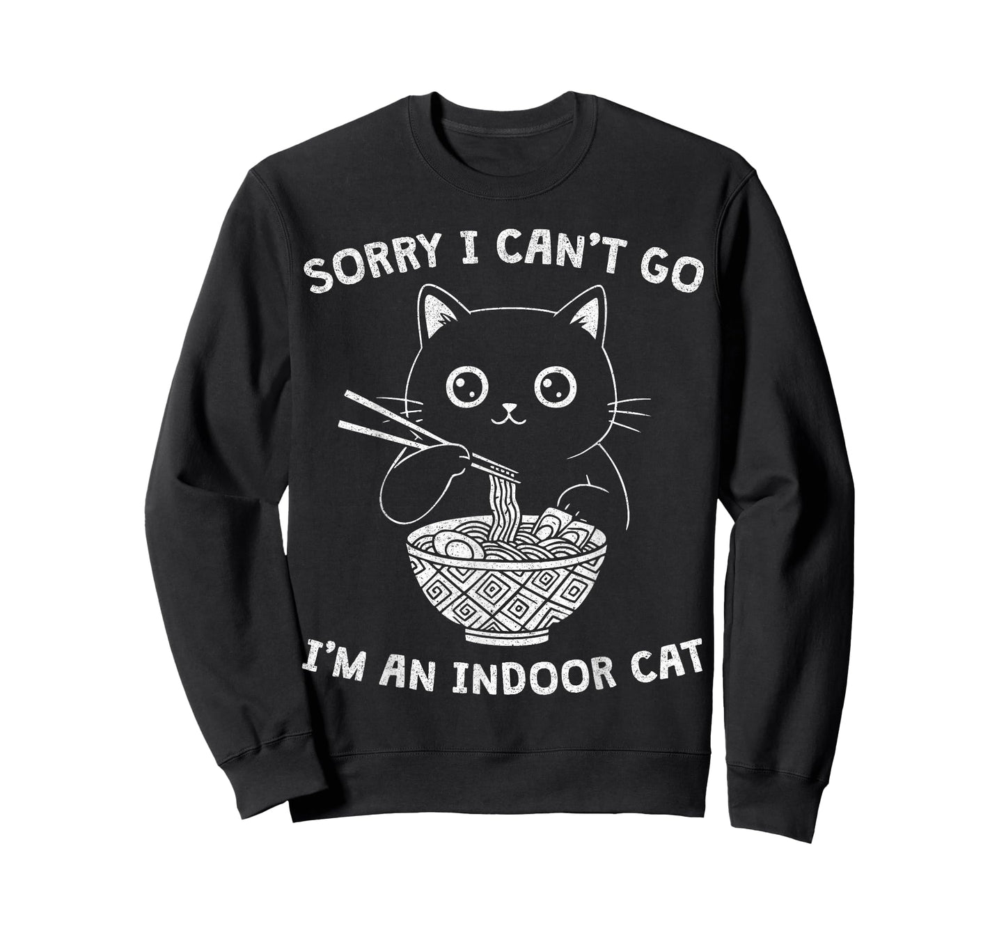 Sorry I Can't Go I'm an Indoor Cat - Cat Lovers Ramen Vibes T-Shirt