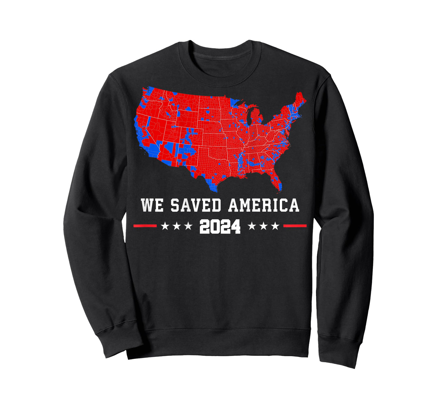 We Saved America Presidential Election Map 2024 (on back) T-Shirt