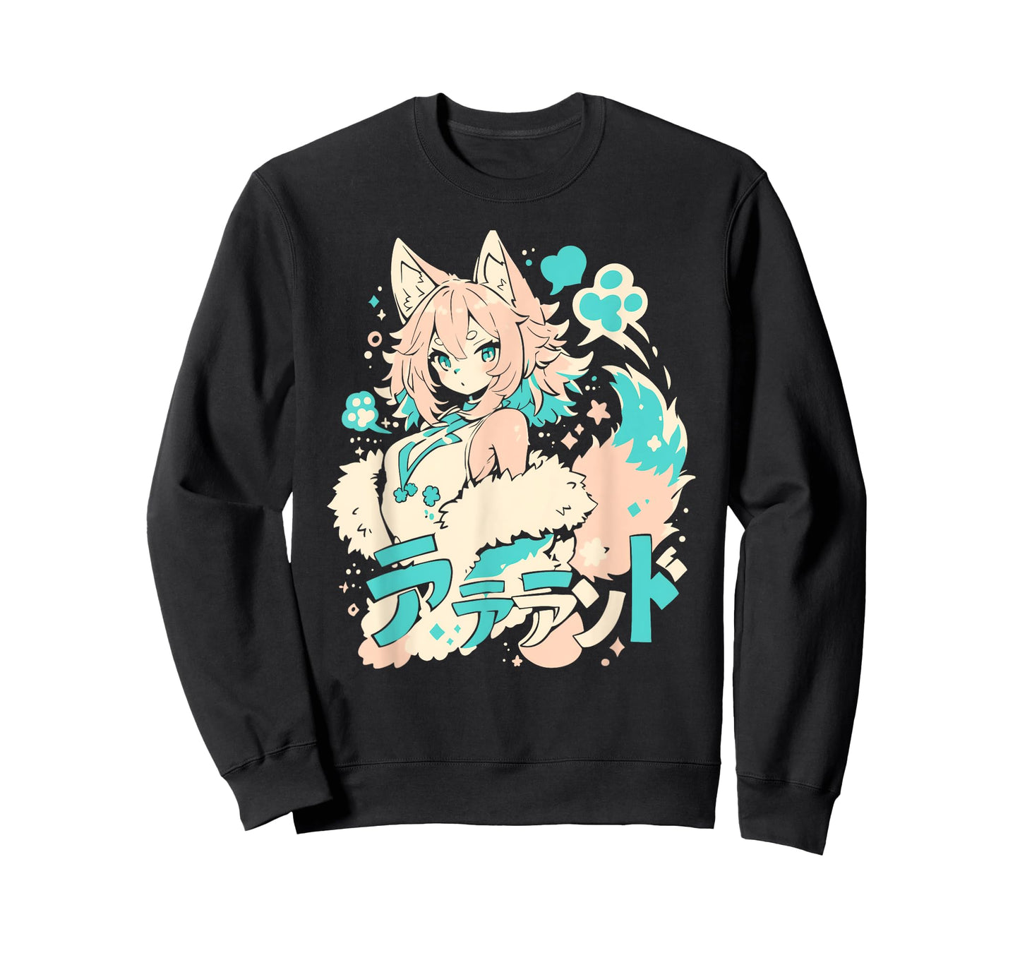 Wolf Furry Animal Girl Cute Anime manga Retro Japan T-Shirt