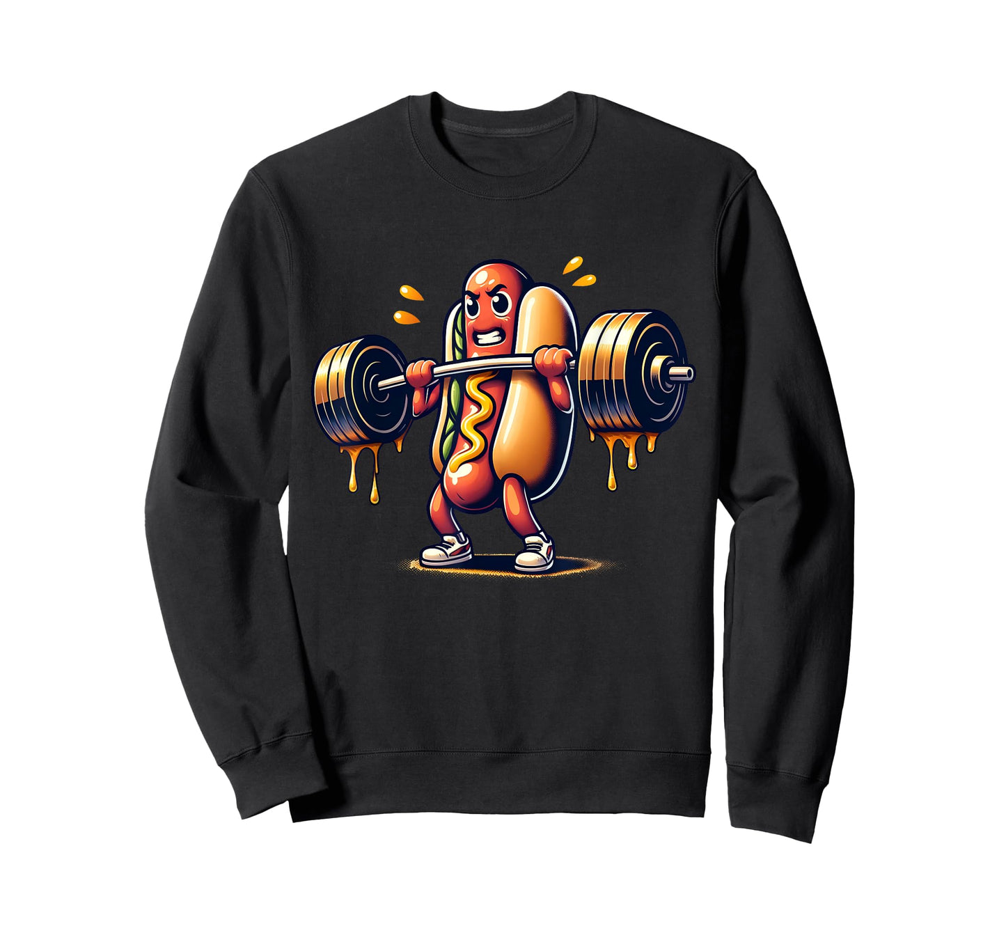 Deadlift Weightlifting Funny Fitness Workout Hot Dog Lover T-Shirt for Men Women Girls Kids