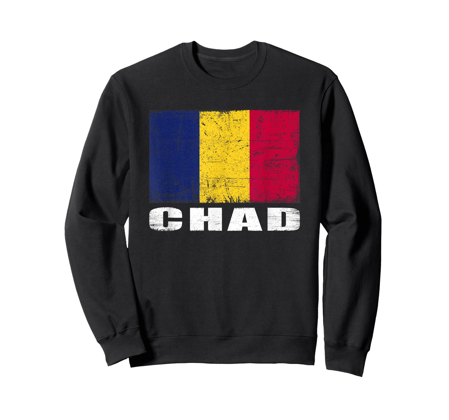 Chad Flag Design Grunge Country Flag Chad T-Shirt
