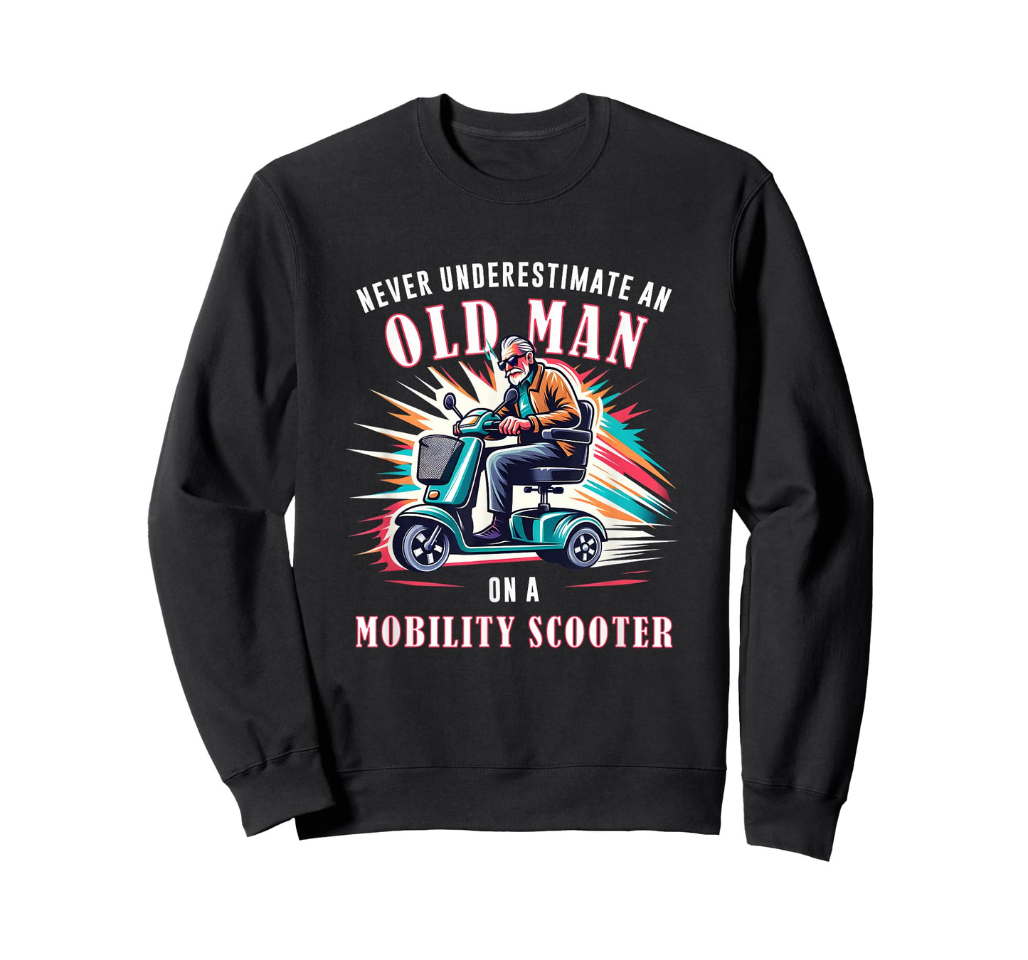Funny Classic Old Man Mobility Scooter Rider T-Shirt