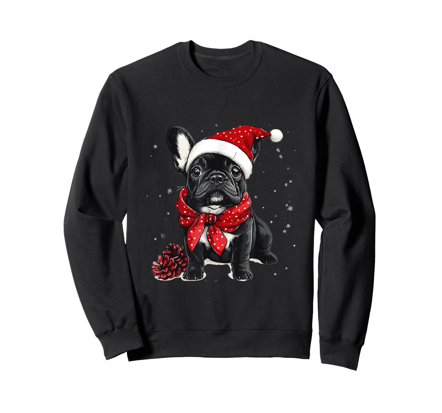 Cute French Bulldog Frenchie Dog Christmas Merry X-mas T-Shirt