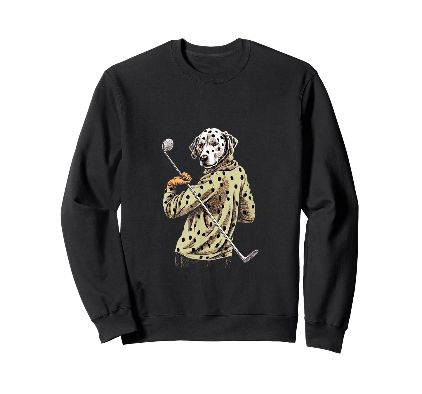 Golfer Dalmatian Golf Club Golf Player Dog Lover Golfing Men Women T-Shirt