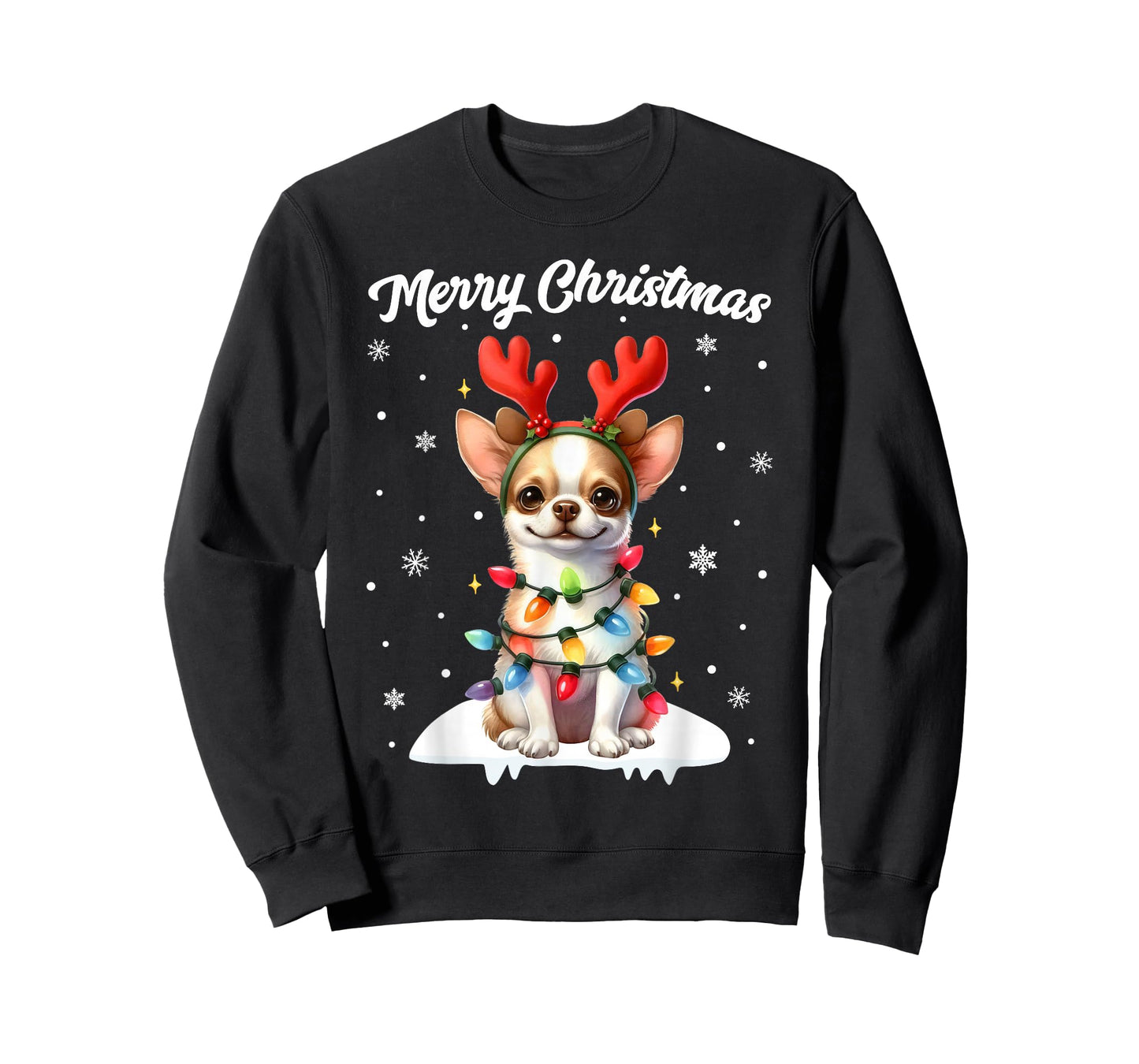 Christmas Pajamas Men Women Kids Christmas Chihuahua Dog T-Shirt