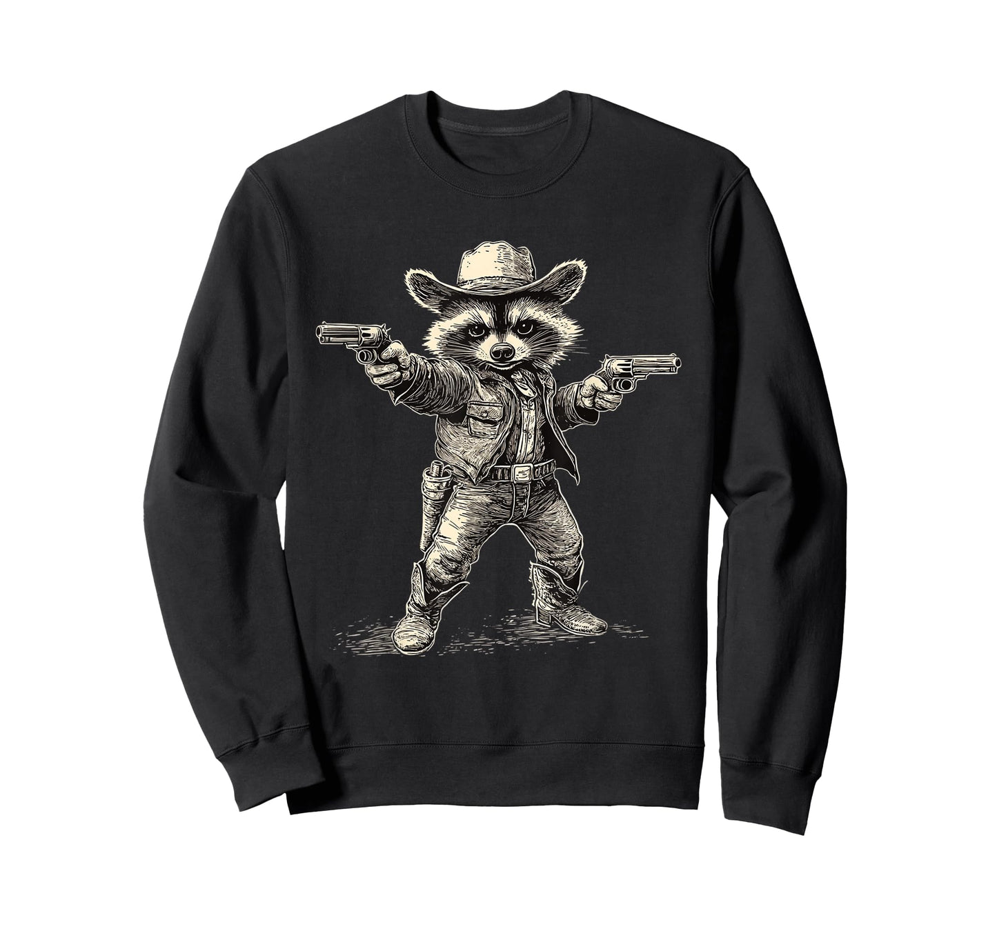 Vintage Raccoon Cowboy Cowgirl Trash Panda Western Country T-Shirt