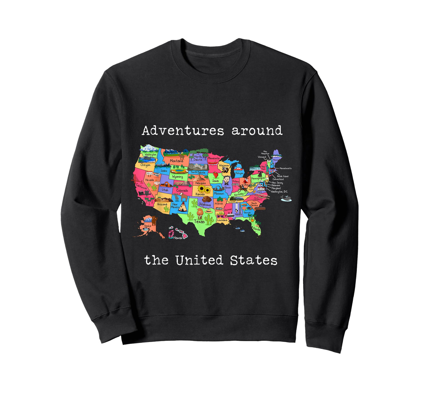 United States Design - Travel America USA Map T-Shirt