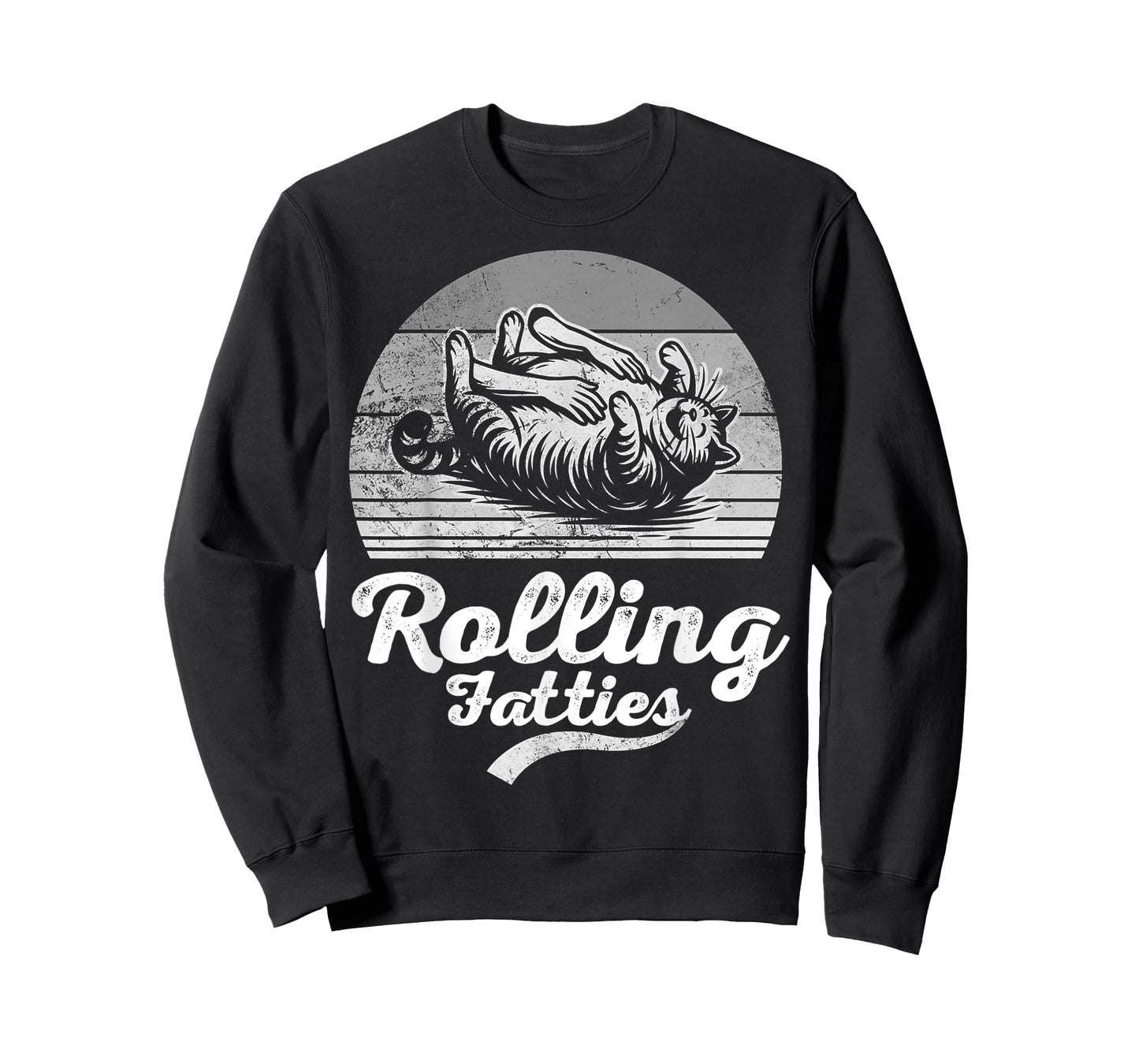 Rolling Fatties Funny Cat Art T-Shirt
