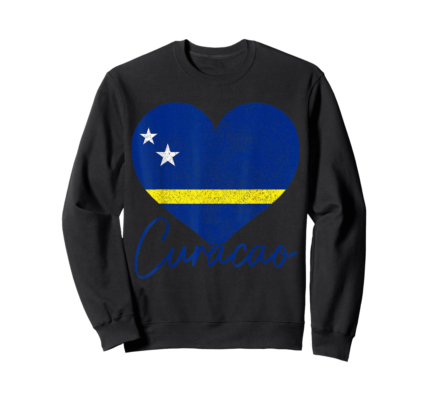 Curacao Flag Heart Caribbean Souvenir T-Shirt