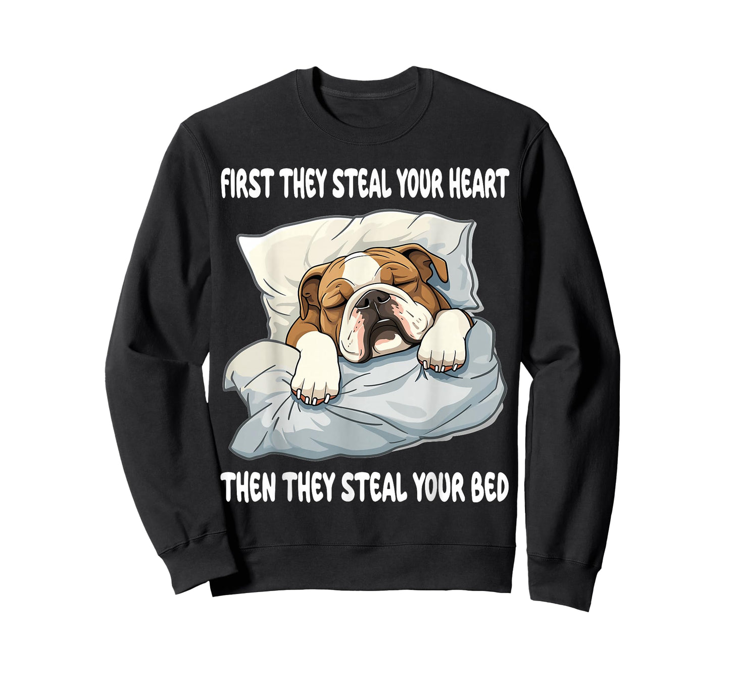 English Bulldog Sleeping Pajamas Nightgown T-Shirt