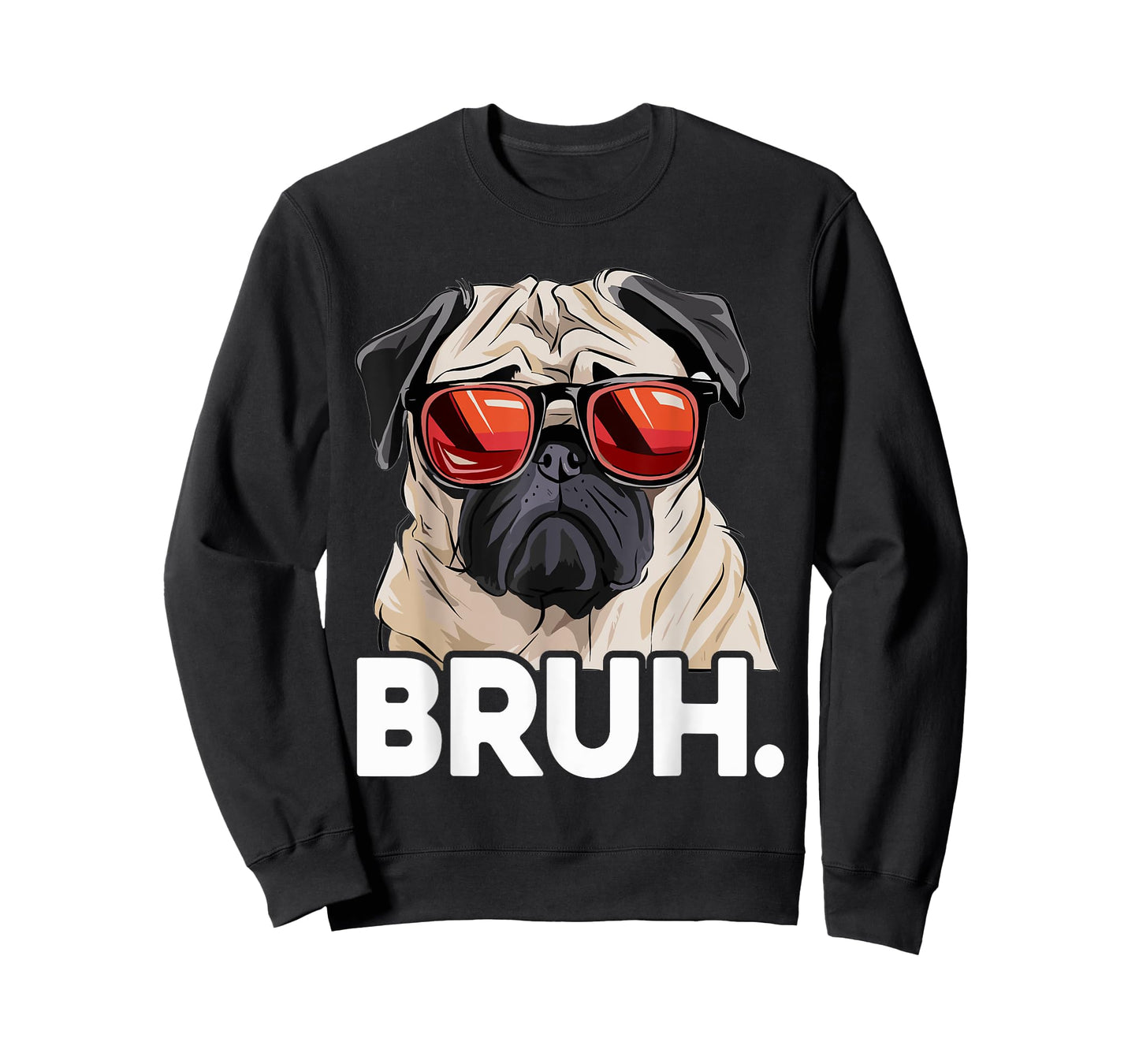 Funny Pug Bruh Silly Puppy Dog Lover Humor Pug Meme T-Shirt