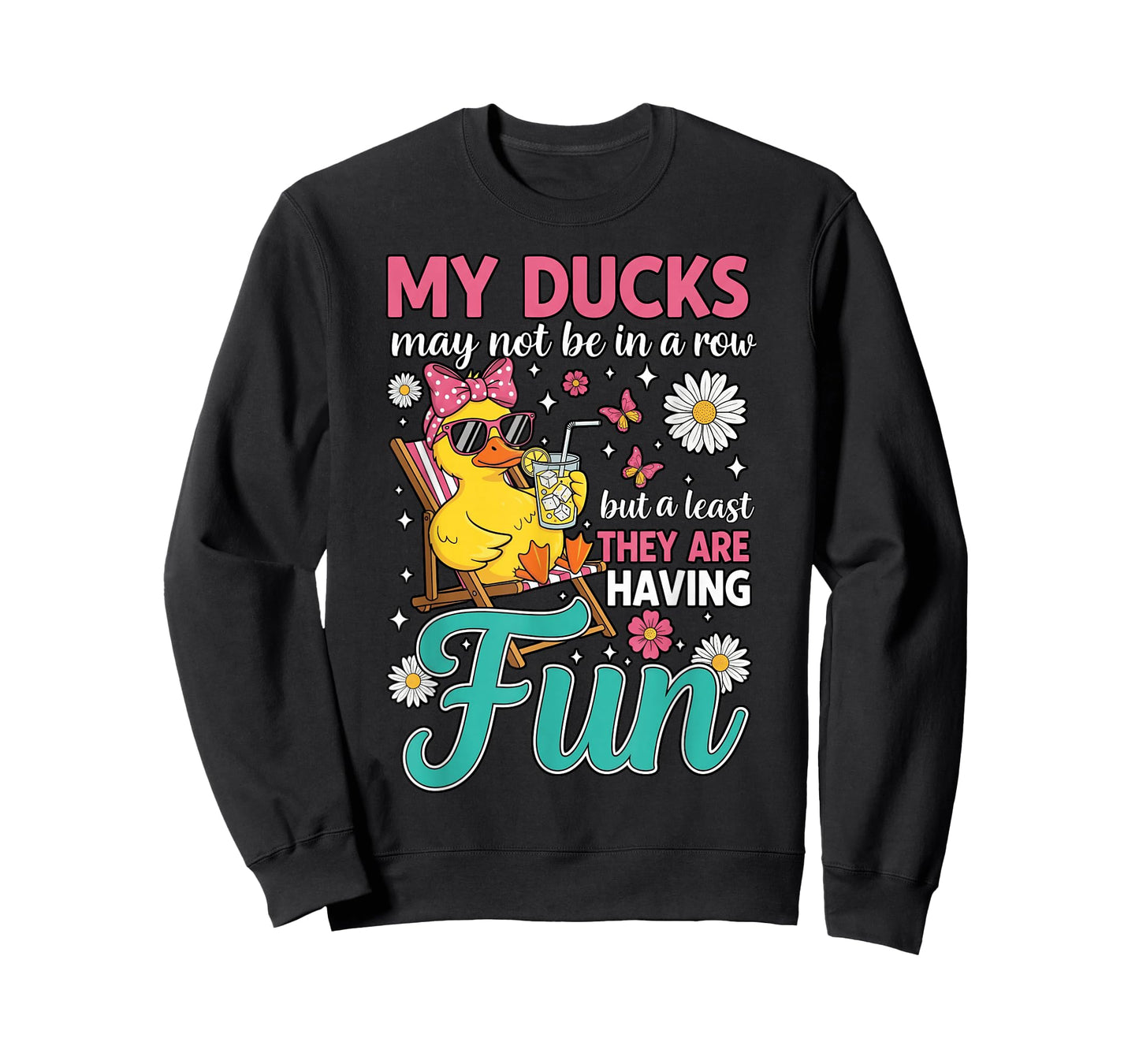 Funny Ducks Not in a Row Sarcastic Funny Mental Health T-Shirt