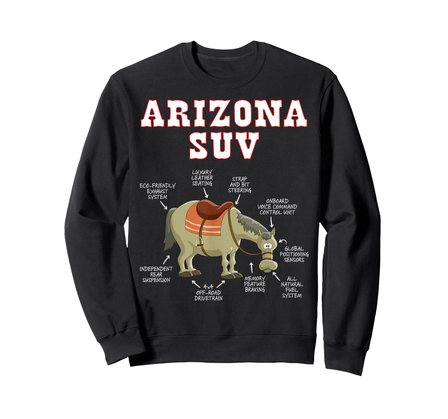 Arizona AZ SUV Funny Joke Horse Mule Souvenir Gift T-Shirt