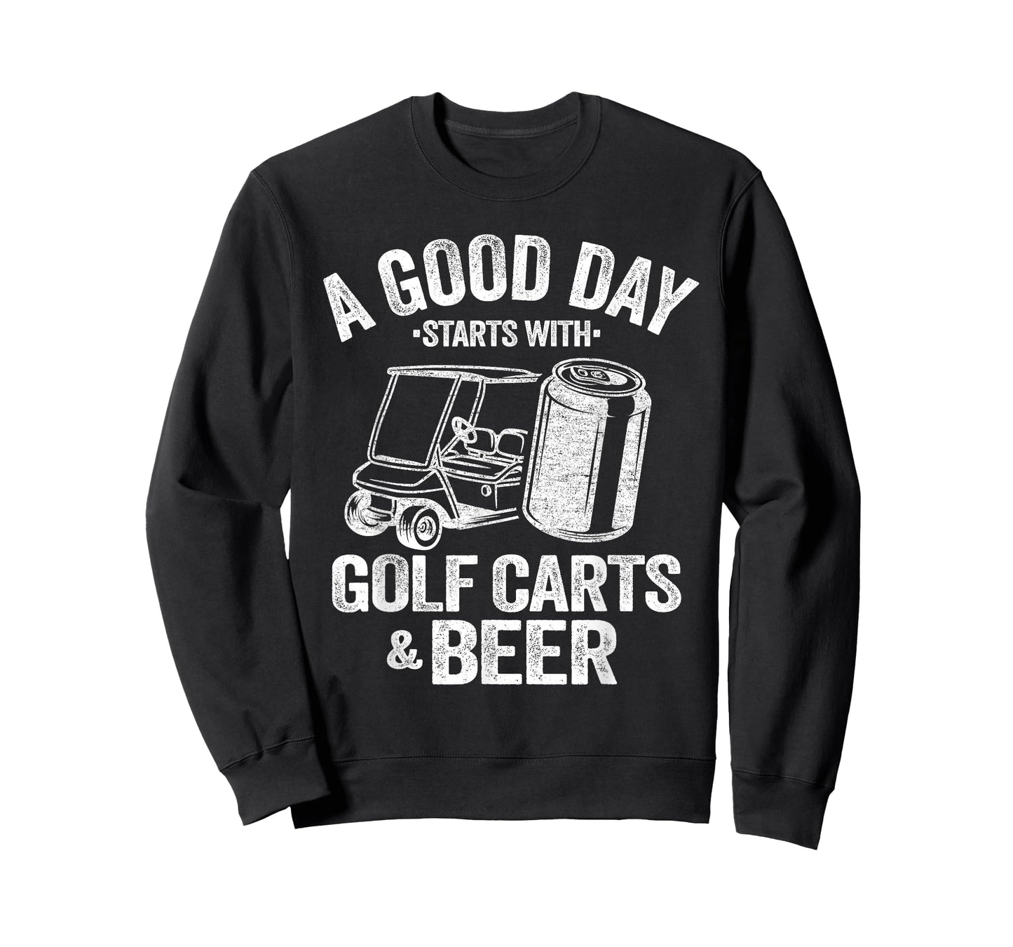 A Good Day Starts with Golf Carts and Beer Funny Golfing T-Shirt