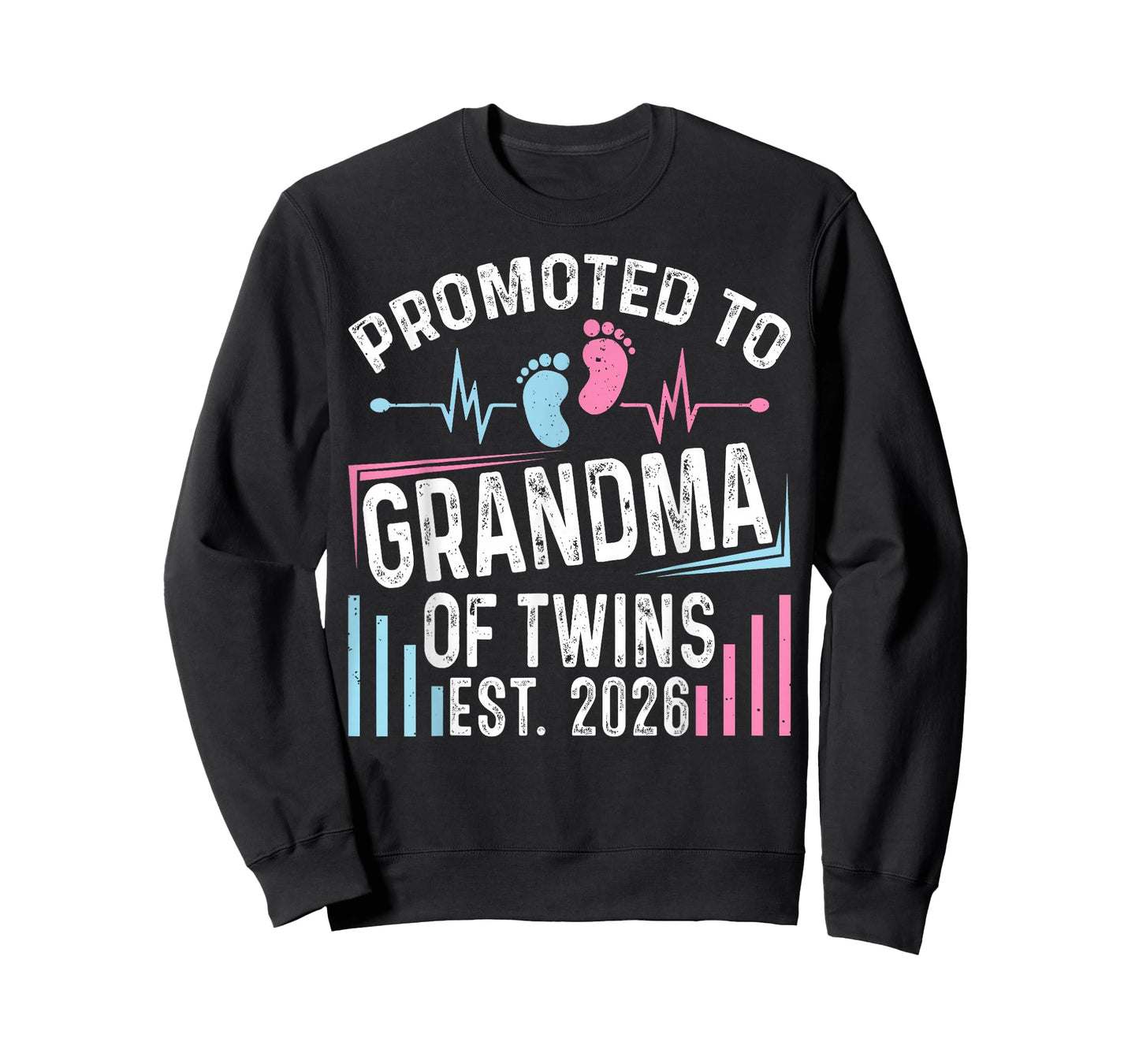 Promoted to Grandma of Twins Est 2026 Baby Shower Vintage T-Shirt