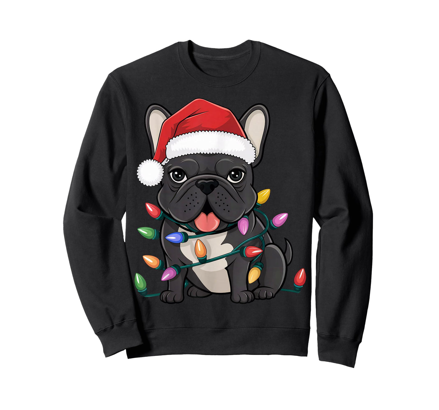 French Bulldog Christmas Lights Xmas Dogs Gifts Men Women T-Shirt
