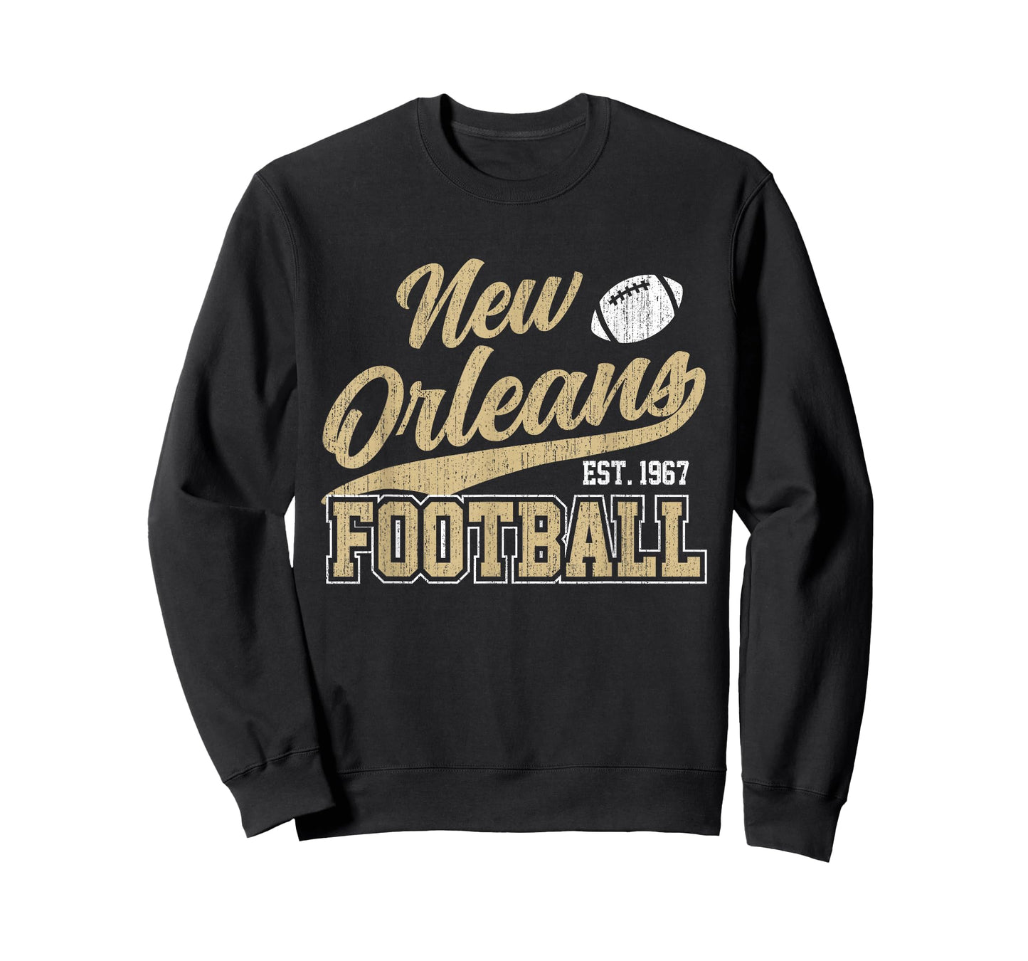 New Orleans Distressed Football Team Fan Sports T-Shirt