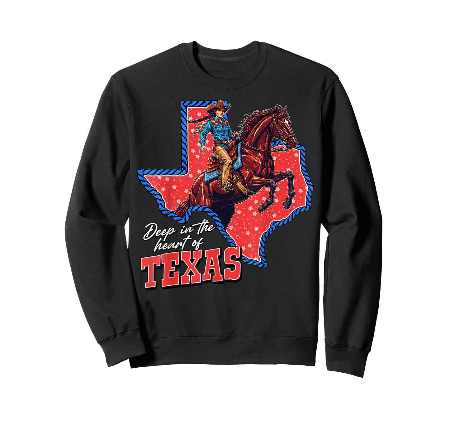 Deep in the Heart of Texas Cowgirl State Pride Cowboy T-Shirt