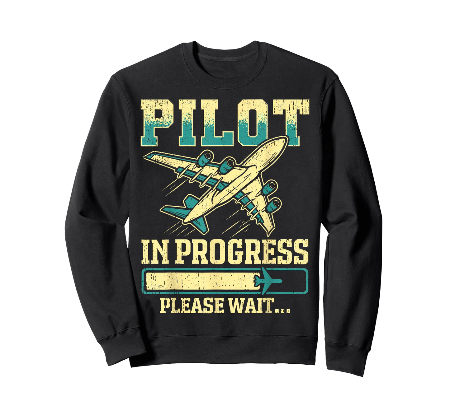 Pilot In Progress Funny Airplane Aviation Men Women Kids T-Shirt