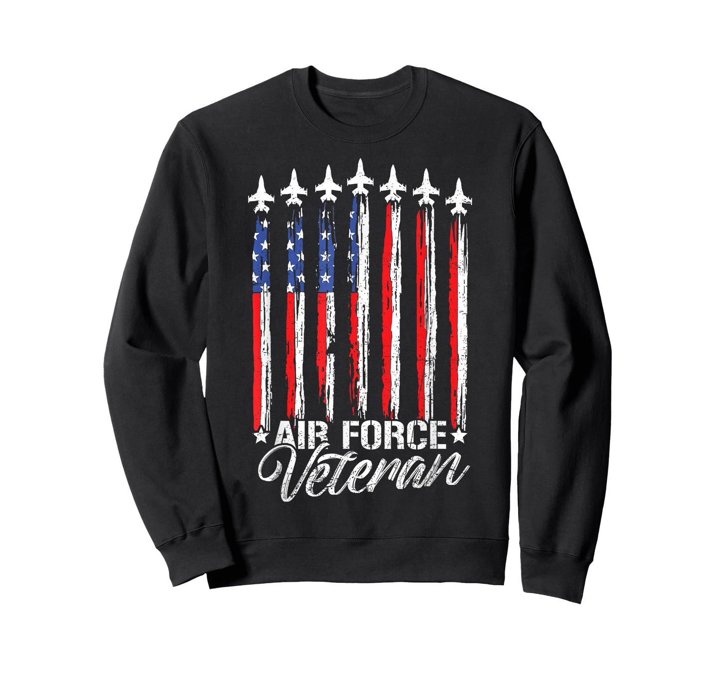 Patriotic US Air Force Veteran Flag USA American USAF T-Shirt