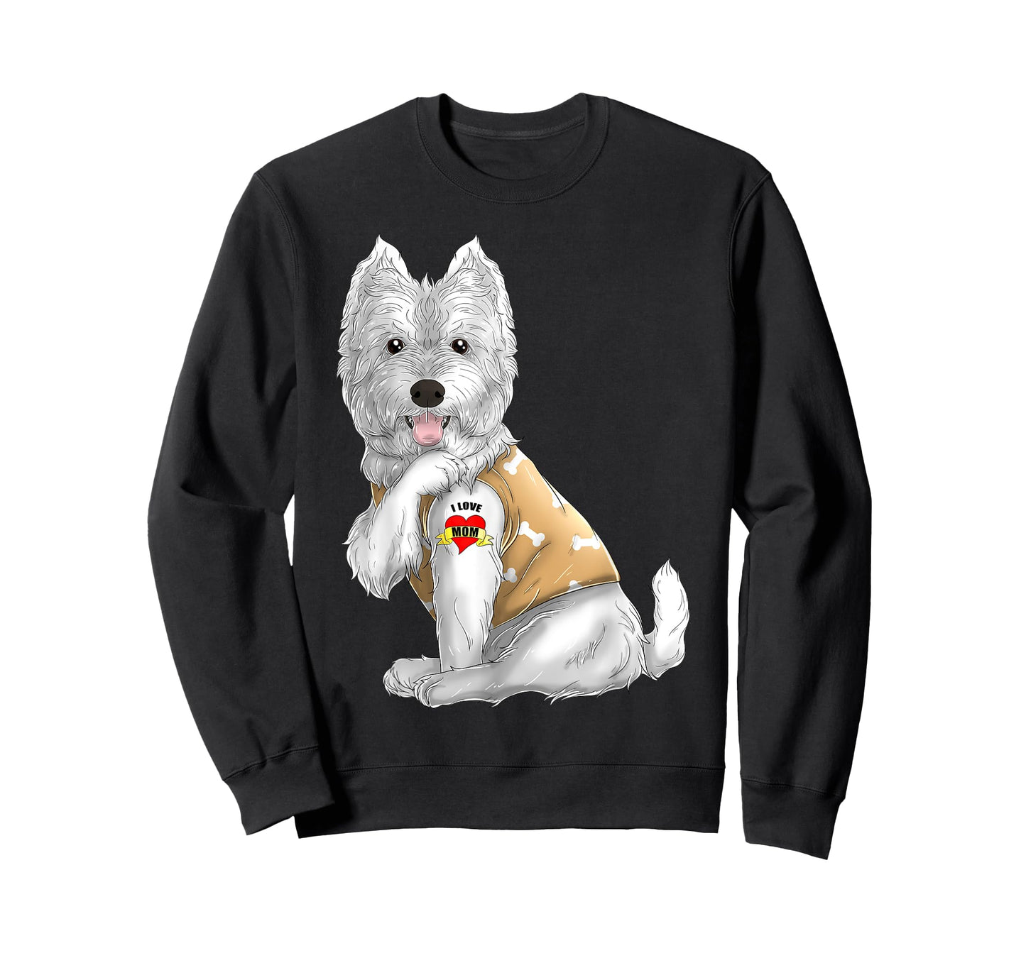 Westie I Love Mom Tattoo Dog Shirt Funny Mother's Day Gift T-Shirt