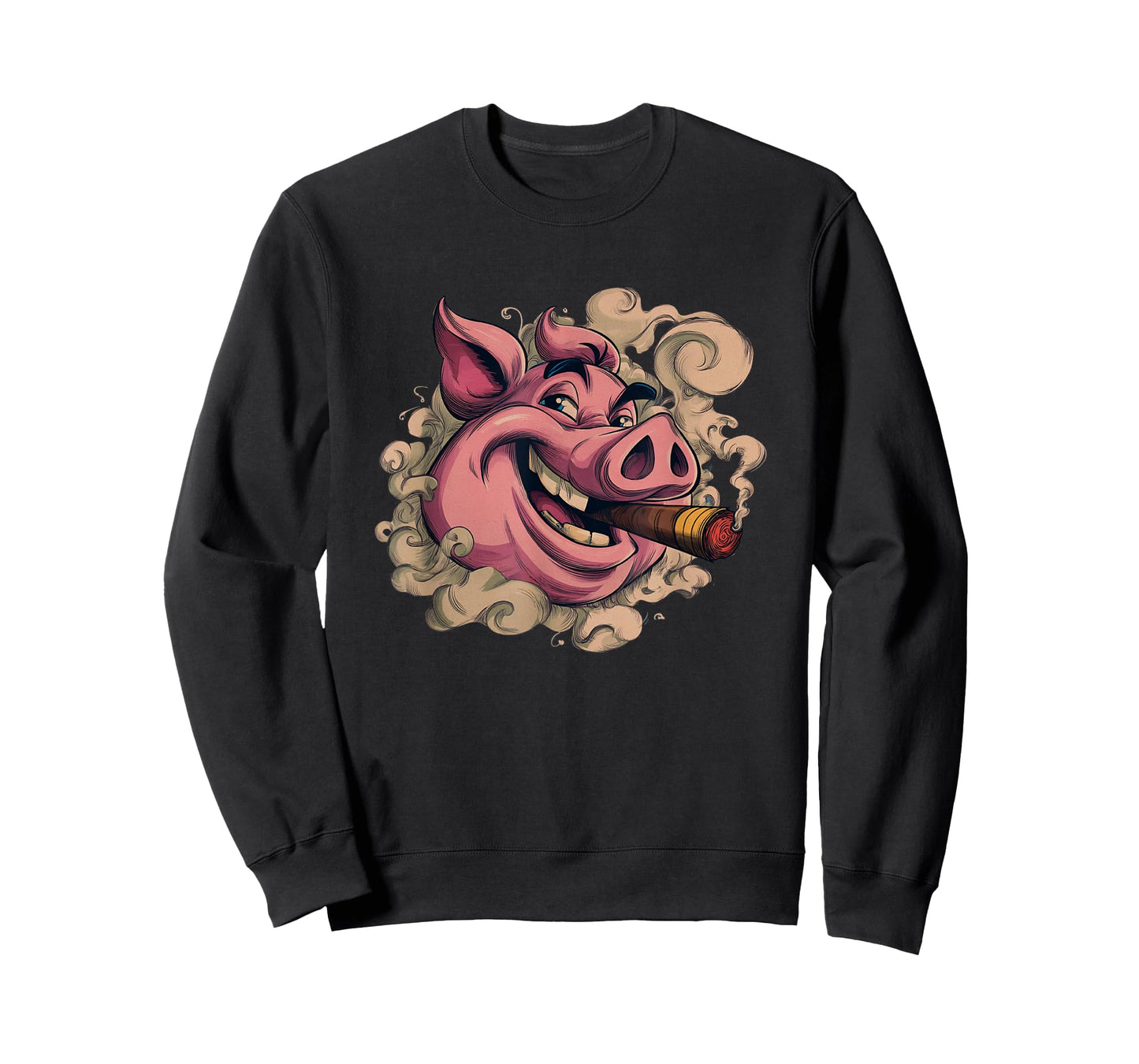 Cool Pig Head with Smoking Cigar Costume T-Shirt