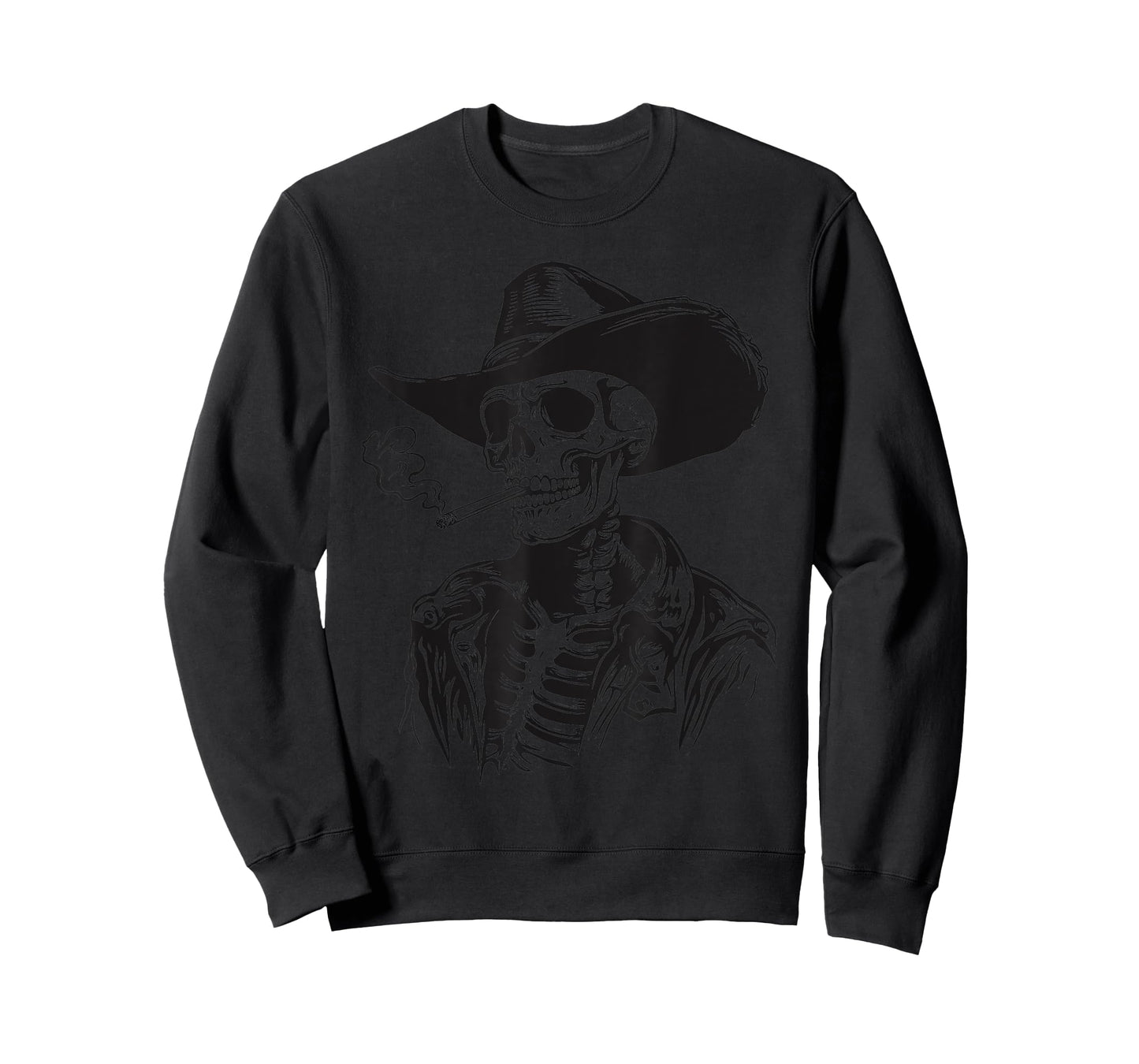 Rustic Skeleton Cowboy Western Goth Dark Grunge Gothic Skull T-Shirt