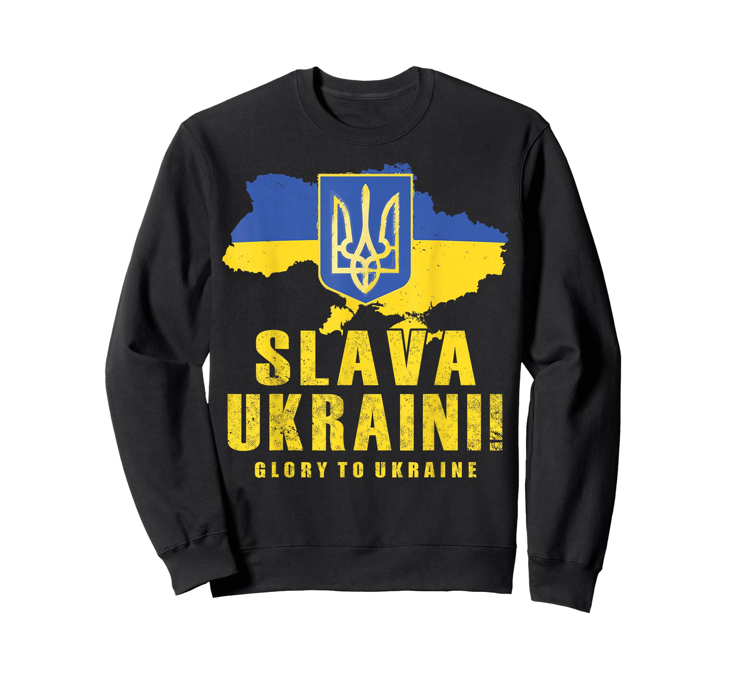 Ukraine Slava Ukraini Tryzub Glory to Ukraine Flag Map T-Shirt