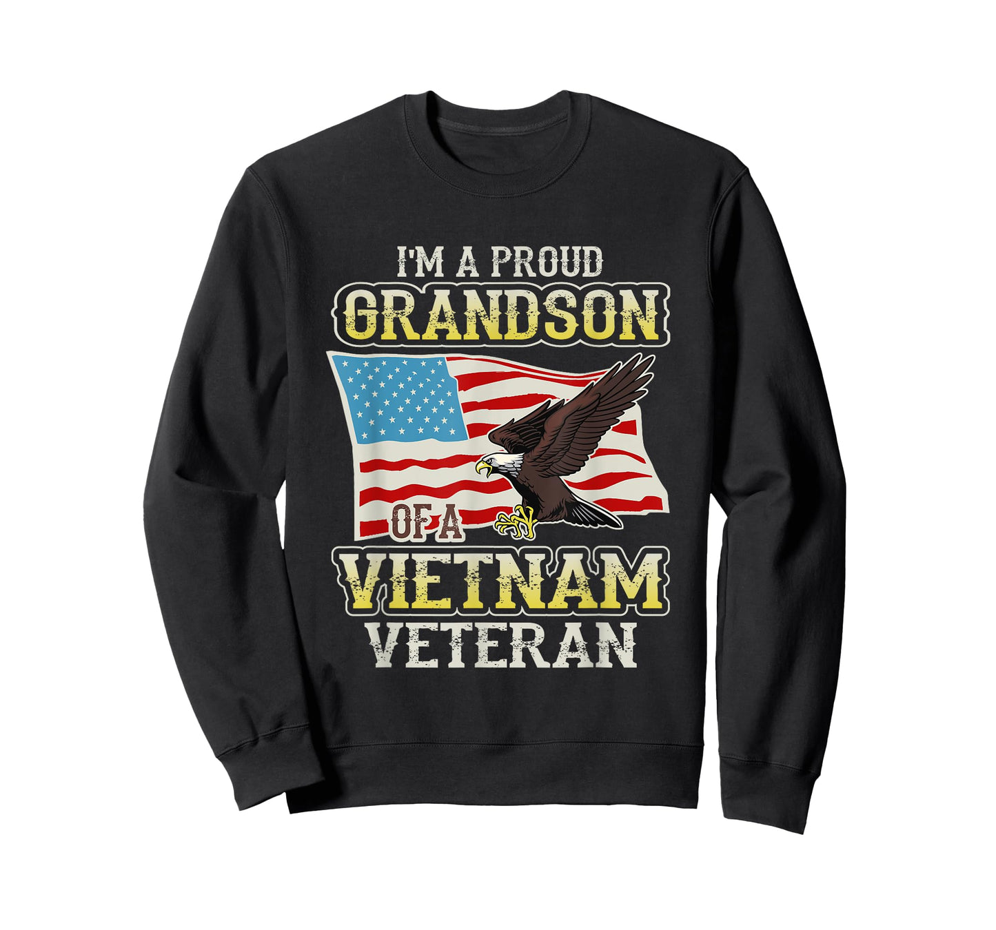 Vietnam Veteran Shirt Proud Grandson Tees Men Kids Boys Gift T-Shirt