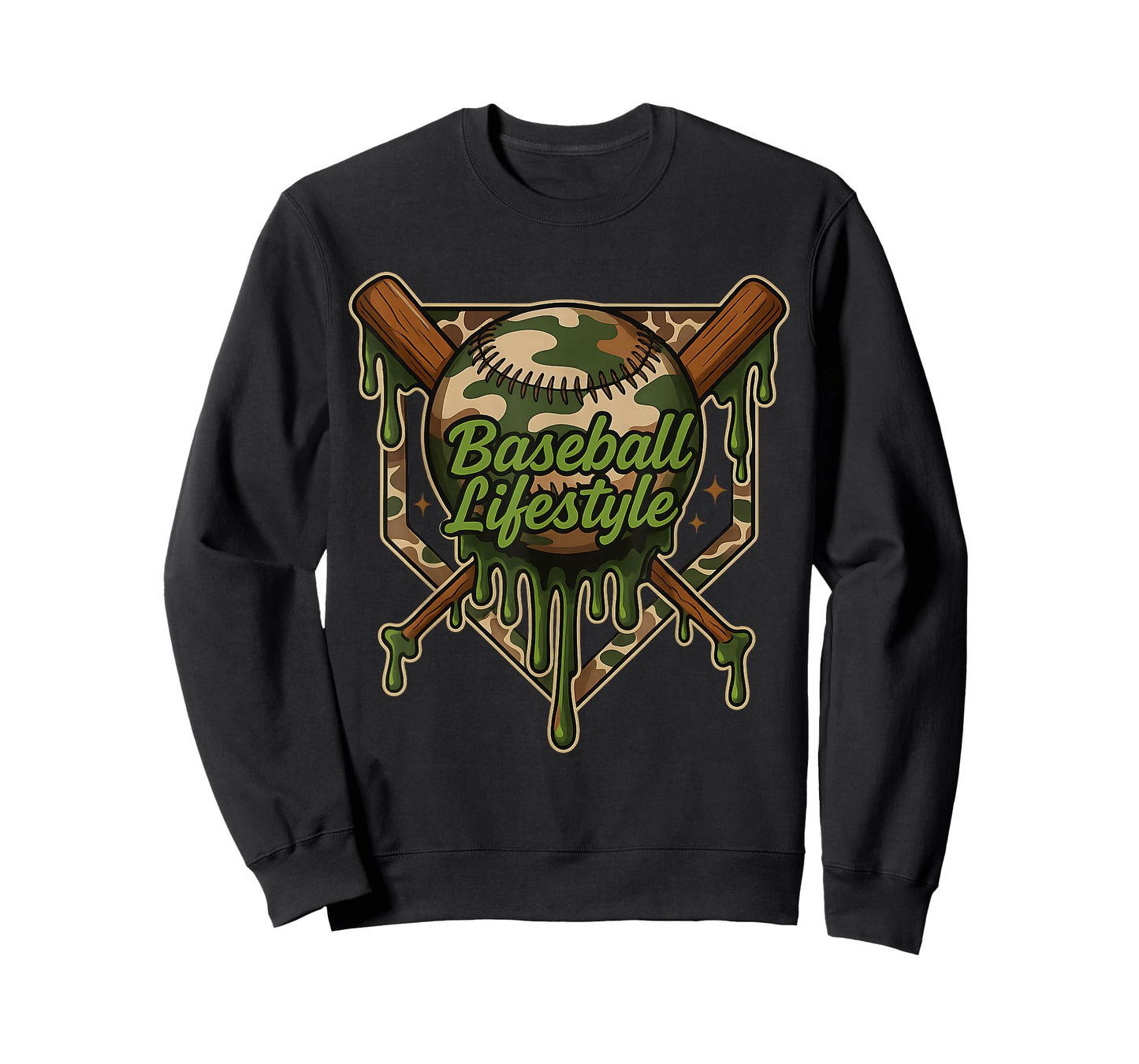 Baseball Lifestyle 101 Apparel Youth Baseball Drip Ice Cream T-Shirt