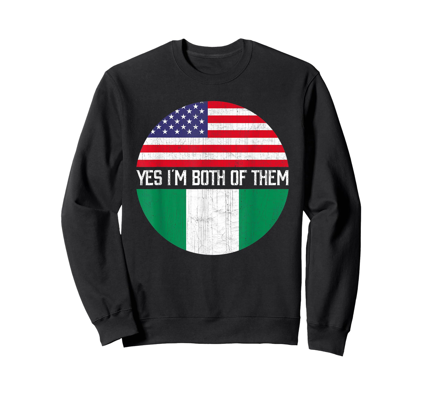 Half American Half Nigerian USA Flag Family Heritage Women Kids Men T-Shirt