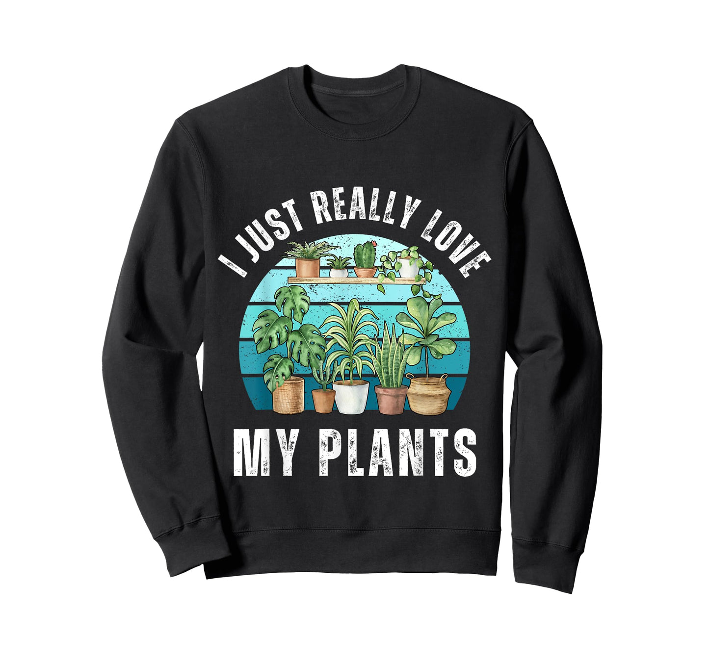I Just Really Love My Plants - Retro Plant Lover T-Shirt