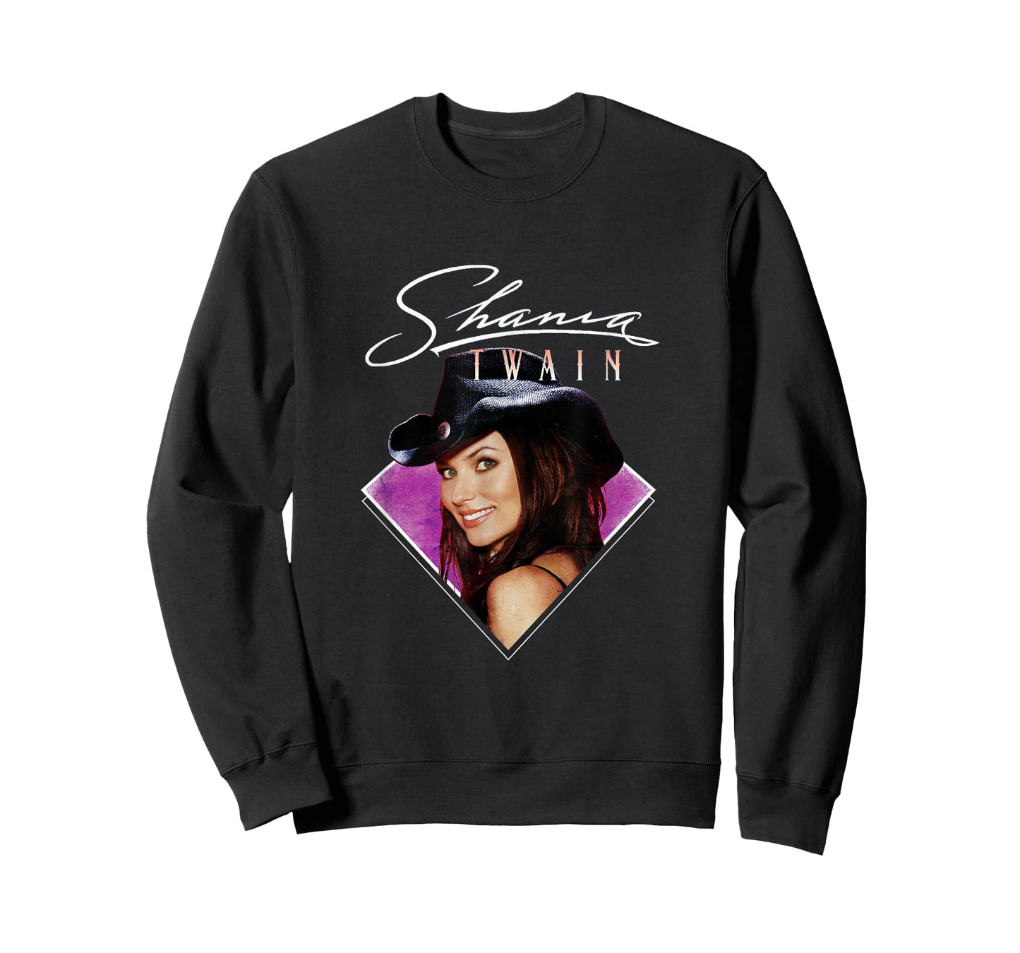 Official Shania Twain Purple Photo White Text T-Shirt