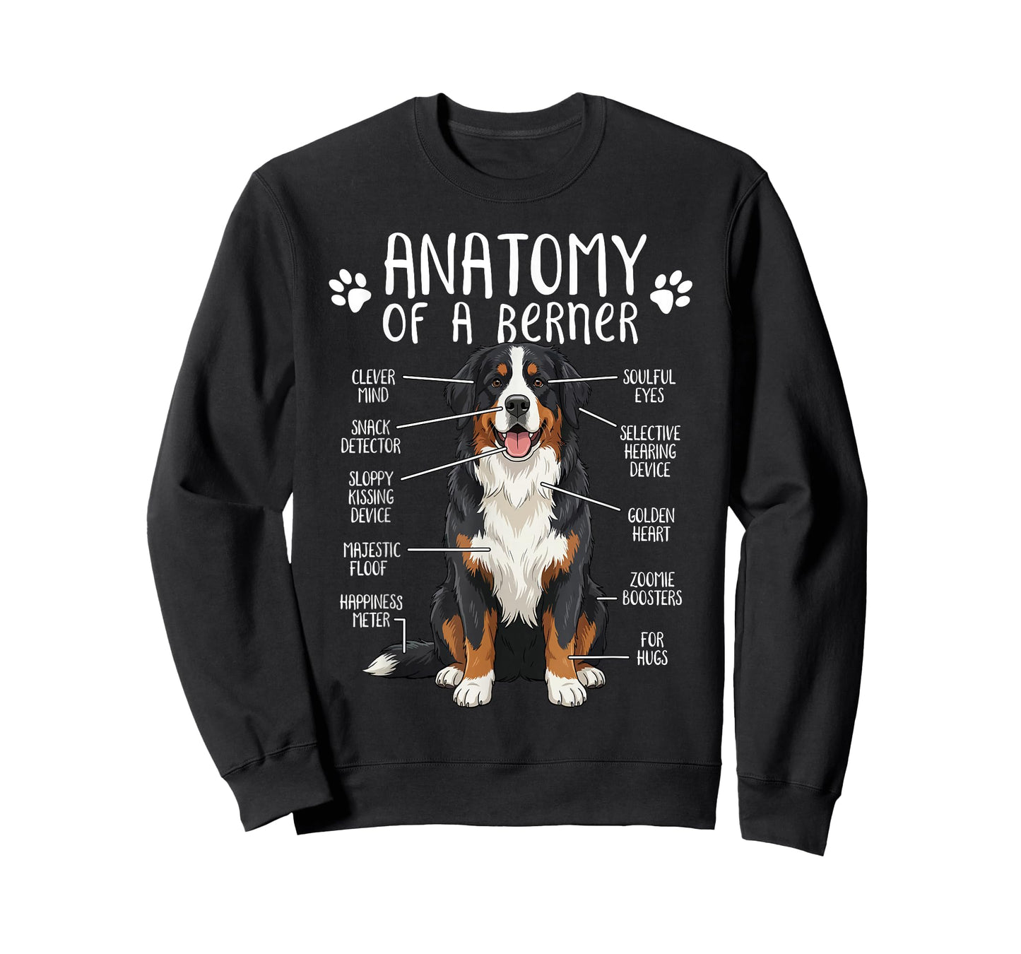 Funny Anatomy Bernese Mountain Dog Cute Berner Lover Owner T-Shirt