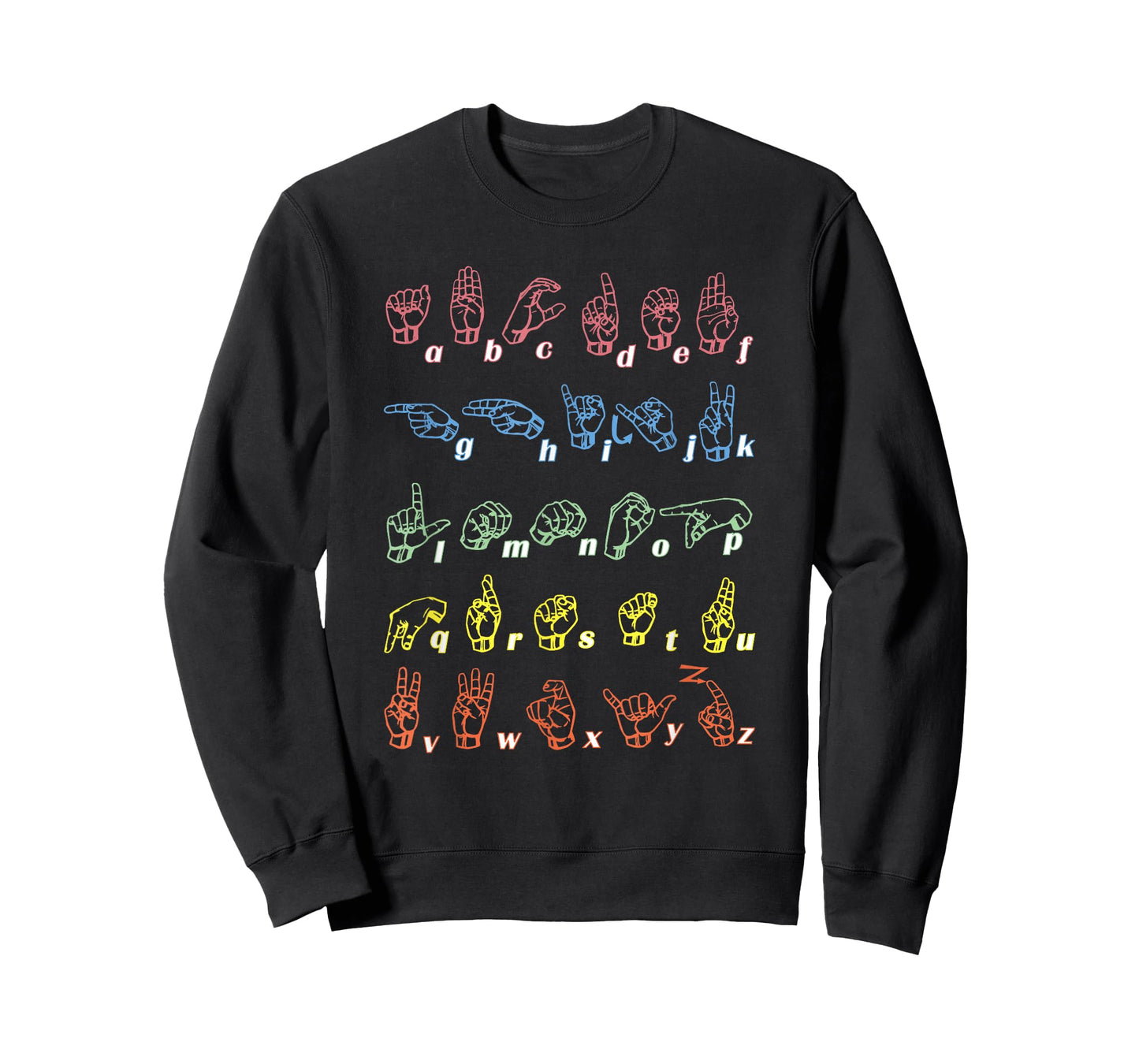 Sign Language T-Shirt ASL Teacher Hand Alphabet Learning Tee T-Shirt