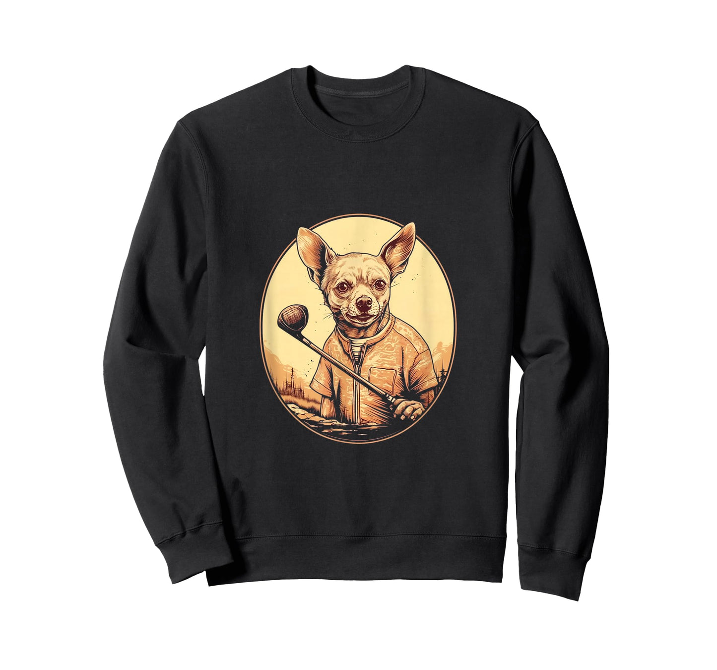 Golfer Chihuahua Golf Club Golf Player Dog Lover Golfing T-Shirt