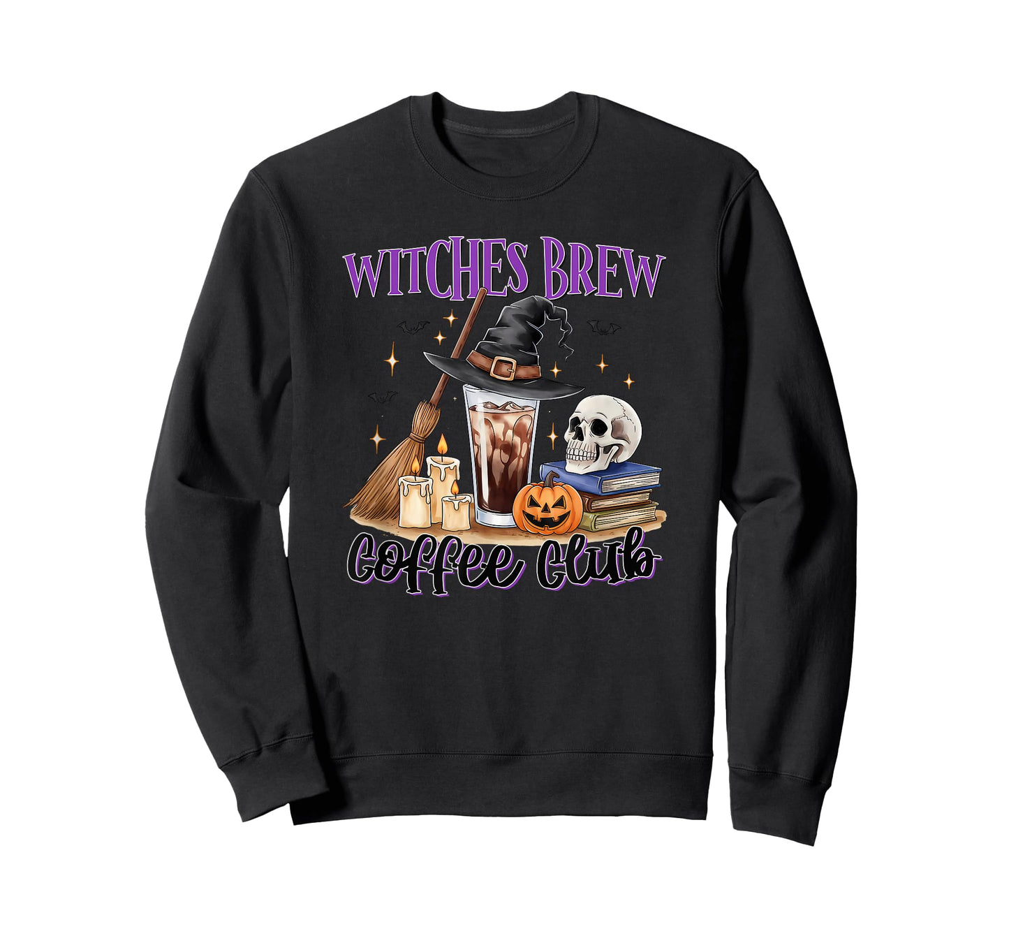 Funny Halloween Coffee Design for Women Witches Brew Club T-Shirt