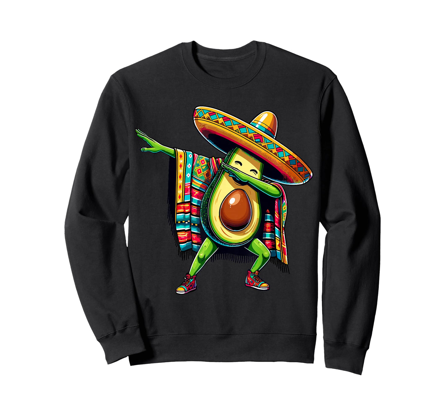 Dabbing Mexican Poncho Avocado Cinco de Mayo T-Shirt