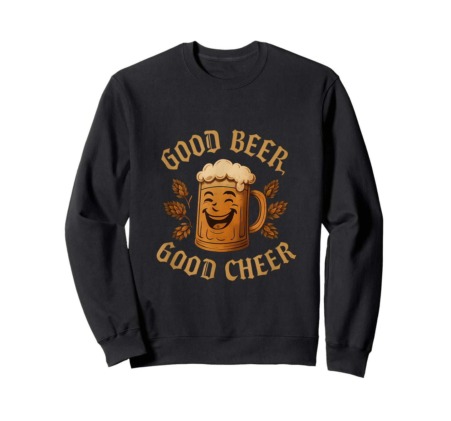 Good Beer Good Cheer Gothic Beer Mug Party Design T-Shirt