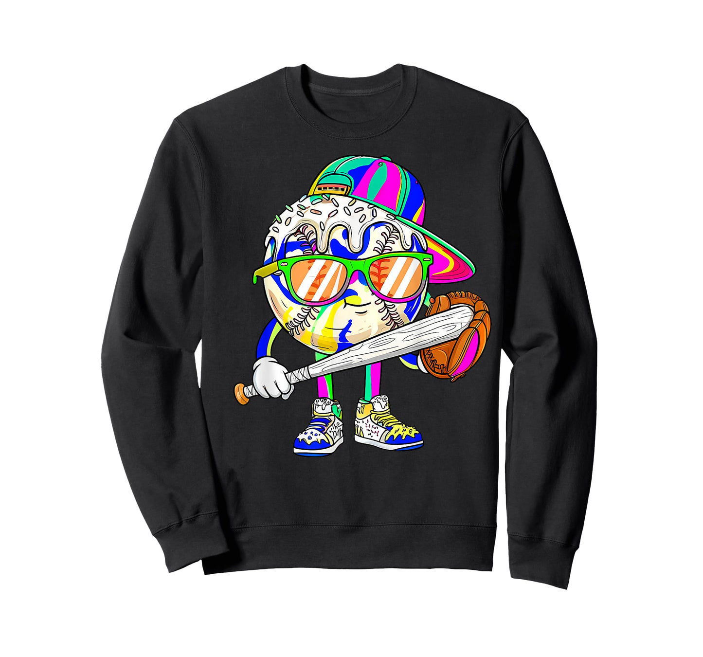 Funny Football Drip for Boys Kids Youth Dripping Ice Cream T-Shirt