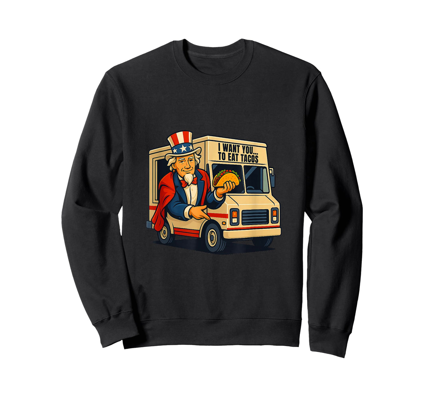 Funny Taco Uncle in Food Vehicle Costume for Boys and Girls T-Shirt
