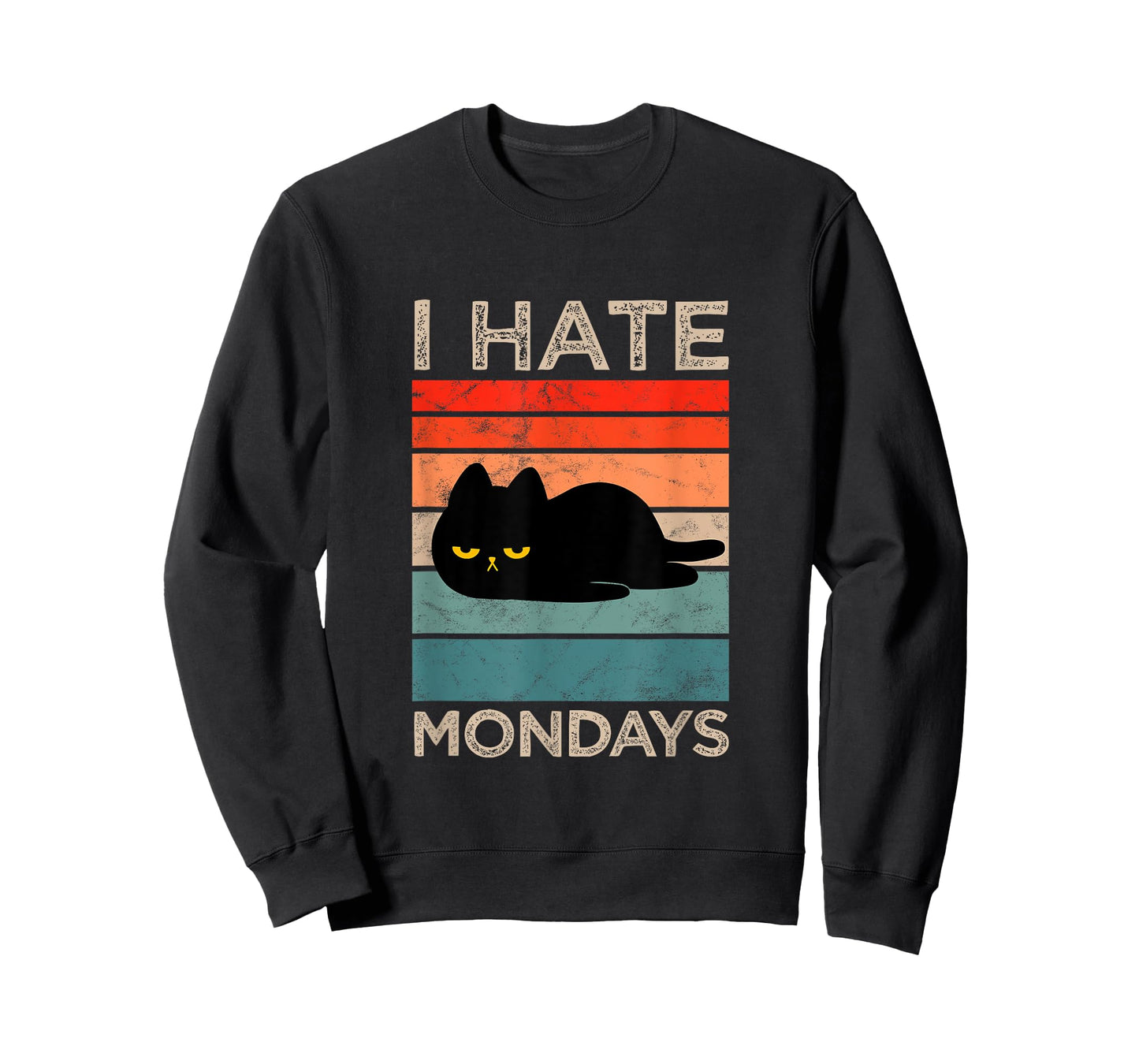 I Hate Mondays Retro Cat – Funny Lazy Cat T-Shirt