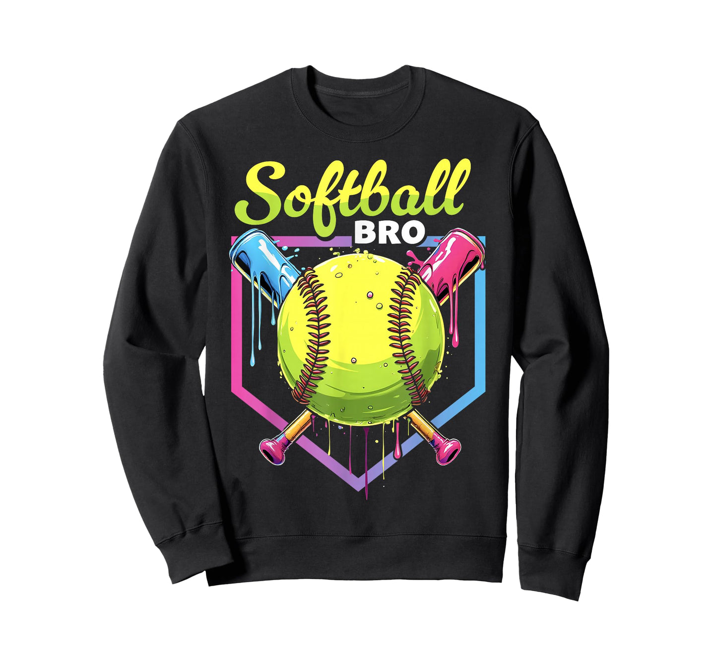 Softball Drip Brother Ice Cream Softball Boys Sports T-Shirt