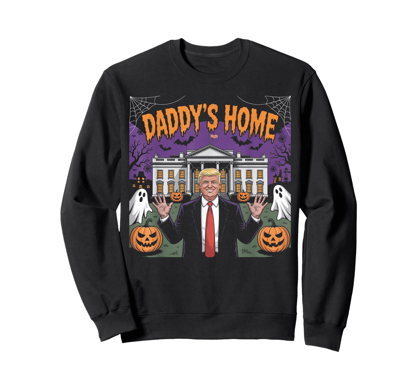 Funny Patriotic Halloween 2025 Daddy's Home White House USA T-Shirt