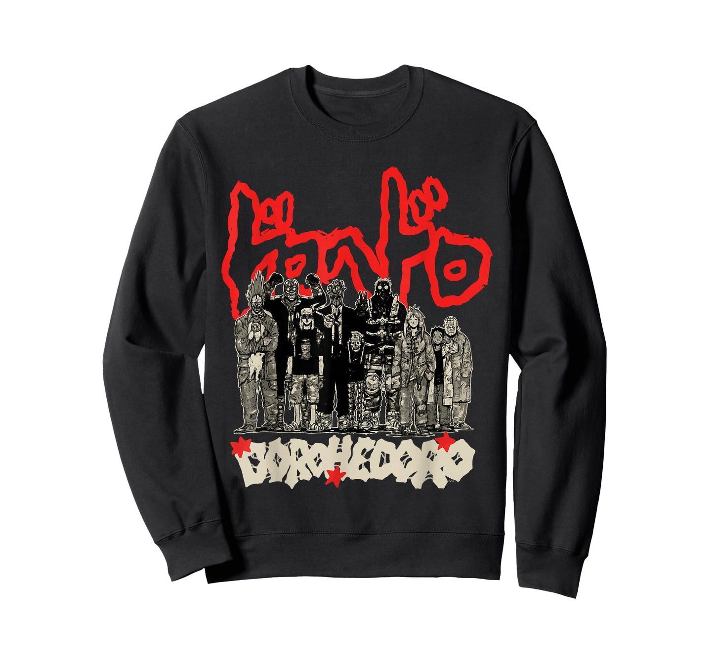 Dorohedoro Group Portrait with Kanji Logo Manga T-Shirt